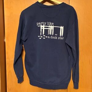 Unsalted No Sharks (Pistakee Lake) Crew Neck Sweatshirt - mens size medium